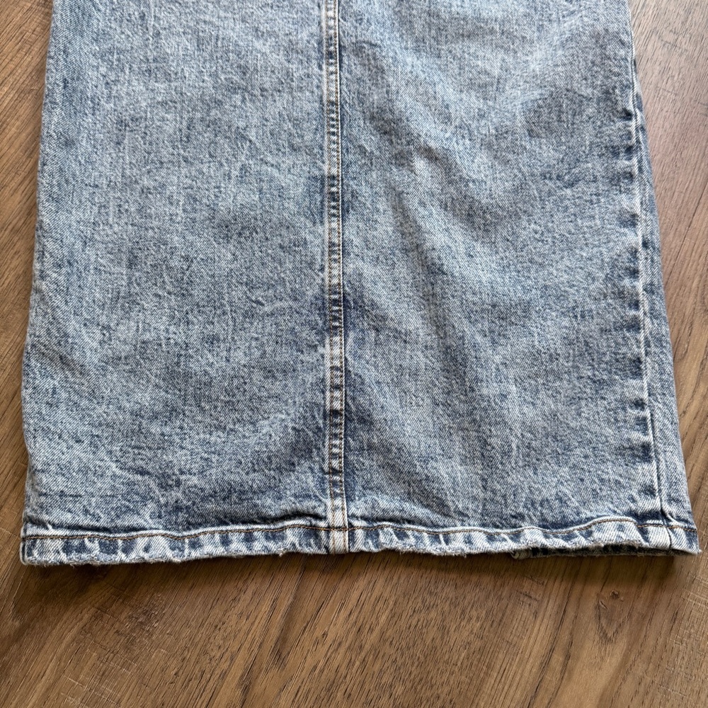 Asos Design High-Waist Acid Wash Denim Midi Skirt - Size US 4 - Picture 11 of 11